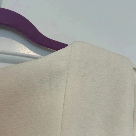 Zara White Peplum Cap Sleeve Midi Dress Sz M - Picture 13 of 13